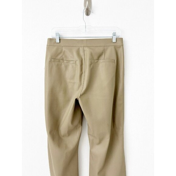 NWT Hudson High-Rise Rosie Faux Leather Trousers 27 Pants Tan $265 Chinchilla - Picture 8 of 11
